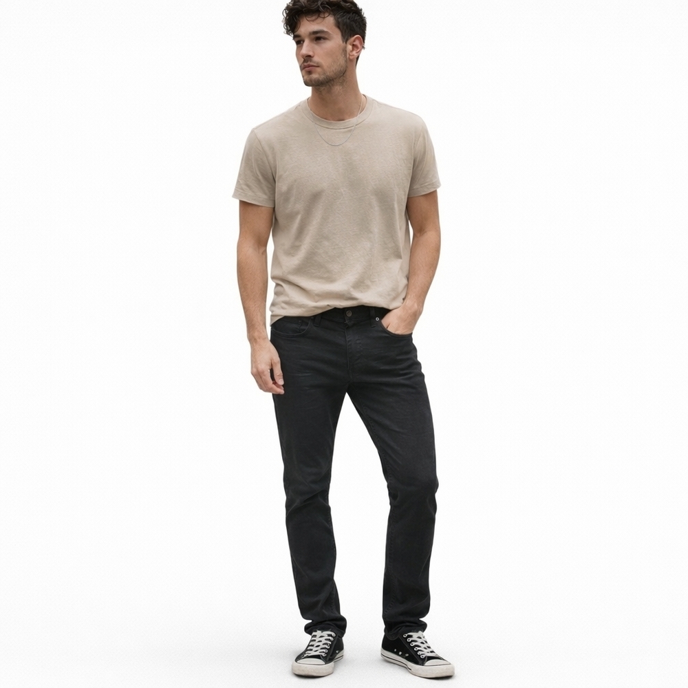 Eleven Paris Grey Stretch Khaki Cotton Slim Men's Pants – Size 34